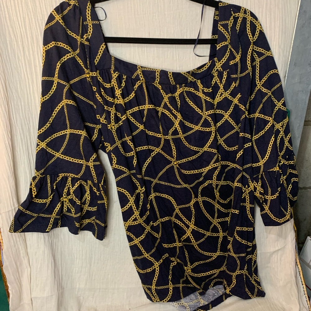 Michael Kors Square Neck bell sleeve blouse